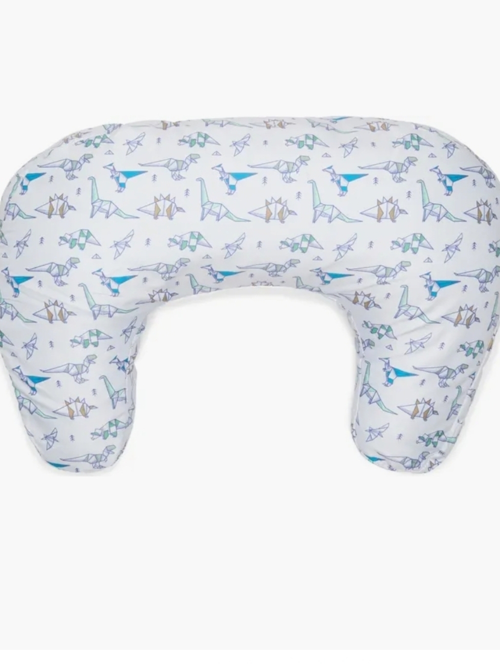 Boppy Nursing Pillow with Blue & Teal Dinosaur Print, brand new